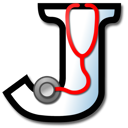 DrJava logo: big J with stethascope