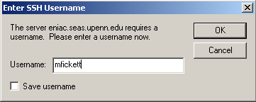 username prompt