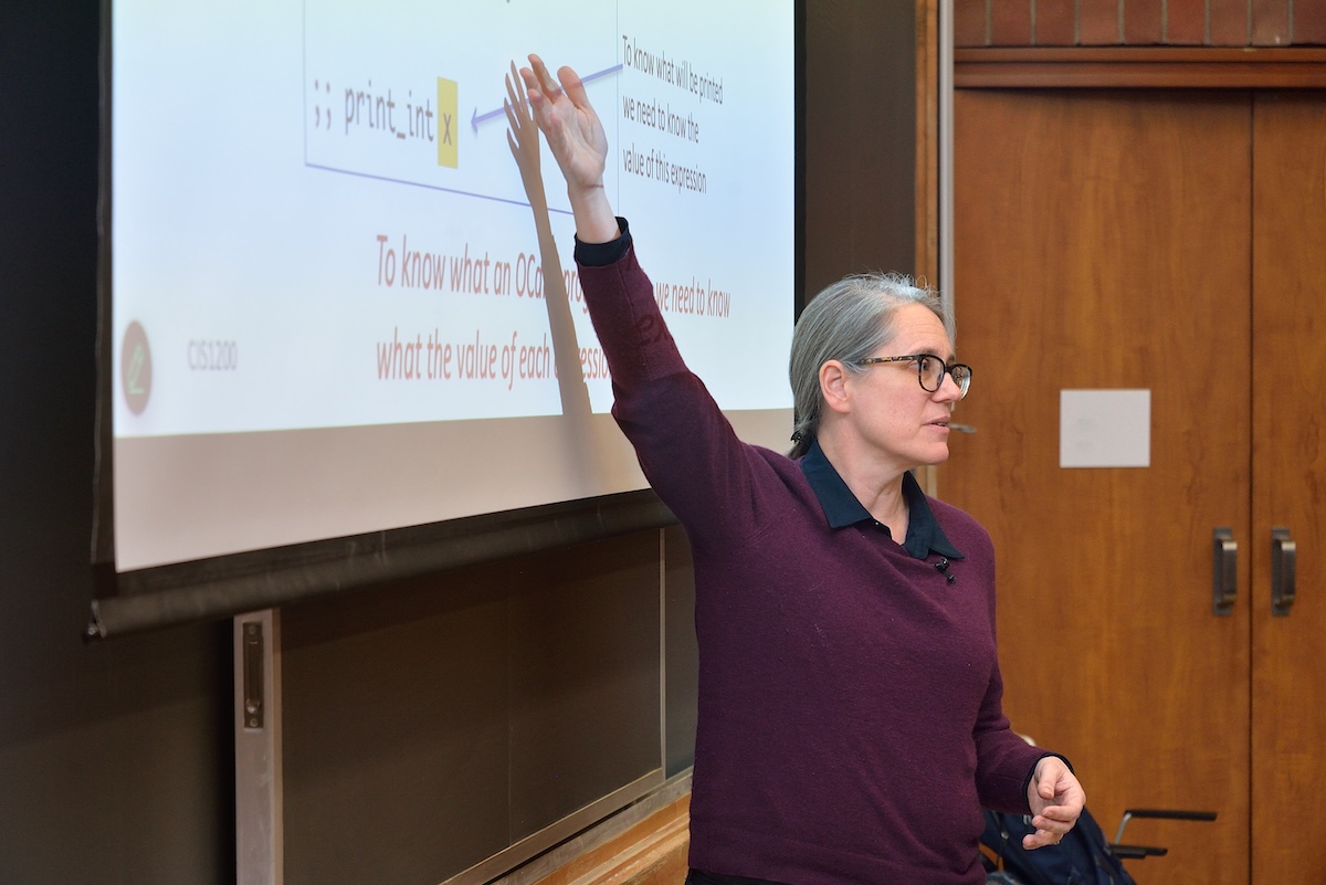 Stephanie Weinrich teaches CIS 1200 at Penn
