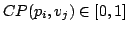 $CP(p_i,v_j) \in [0,1]$